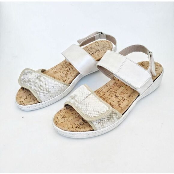 NATURWALK BY PIESANTO OZOR IN IVORY LEATHER AND VELVET SIZE 10 - Picture 4 of 9